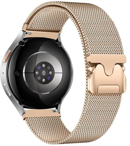 Uhrenarmband 20mm Edelstahl Kompatibel mit Samsung Galaxy Watch7/6/5/4/FE Armband 40 44mm,Watch5 Pro 45mm/Galaxy6/4 Classic Bänder 47 43 46 42,Metall Mesh Magnet Uhrband für Damen Herren