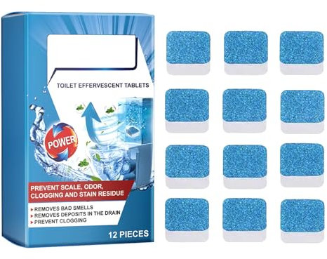 KOAHDE Tableta de Limpieza de Wc,Bloques de Limpieza de Inodoro Azules,Pastillas para Limpiar Baños,Tabletas de Limpieza de Inodoro,Pastillas Efervescentes para Limpieza de Inodoros