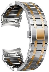Cinturino for orologio in acciaio inossidabile No Gap Adatto for Samsung Galaxy Watch 6 5 4 / classic / 5pro(Silver rose gold,For Galaxy 4 40mm)