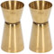 Jigger pour le barman, cocktail à double tête jigger cocktail en acier inoxydable mesurant jigger gol wine jigger bar me mesure tasse pour la fête de restauration (Golden 25 / 50ml)