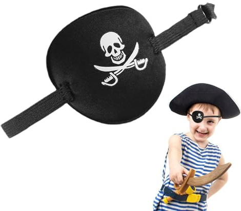 Totenkopf-Augenklappe Angenehm weiche, hautfreundliche, leichte und