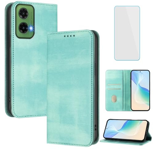 Cover per Motorola Moto G35 5G Custodia a Libro con Vetro Temperato Mnt