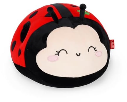 LEGAMI - Kissen Super Soft! Ladybug Thema, Super weich, Geschenkidee, 25x26 cm