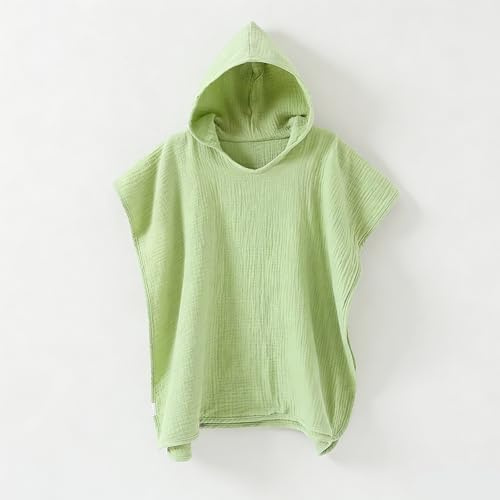 JORAKI Toalla Bebé con Capucha de Muselina 100% Algodón – Capa de Baño Infantil Suave y Absorbente – Albornoz Bebé y Poncho de Playa para Niños 0-6 Años – Ideal para Baño, Piscina