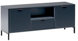 Tv Lowboard Unterschrank Fernsehschrank 135cm Breit Design LOFT - Serie Indigoblau