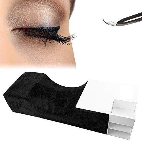 Wimpernverlängerung, Kissenverlängerung, Kissen-Set, Nackenstütze, ergonomisches Kissen-Set mit Acryl-Regal, Wimpernverlängerungs-Set für Wimpern, Schönheit, Make-up