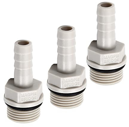 Othmro G3/8 Raccord de tuyau cannelé en PVC 16,2 mm à 8 mm Adaptateur cannelé mâle Filetage tuyau d'arrosage Tuyau d'arrosage Raccords de connexion 8-3 6 pièces