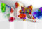 wandmotiv24 Fototapete 3D Effekt Farbkleckse bunt, L 300 x 210 cm - 6 Teile, Wanddeko, Wandbild, Wandtapete, Abstrakt Raum M6108