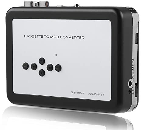 Cassette Tape to MP3 Converter, Cassette Portable vers Lecteur de Musique Audio à Capture numérique avec Pilote Flash USB Convient pour Windows XP/Vista/7/8