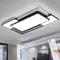 Style home Deckenleuchte LED Deckenlampe 150W dimmbar mit Fernbedienung, warmweiß bis kaltweiß einstellbar, Rechteckige Leuchte für Wohnzimmer Schlafzimmer Büro (Schwarz, 90 * 60 * 6cm)