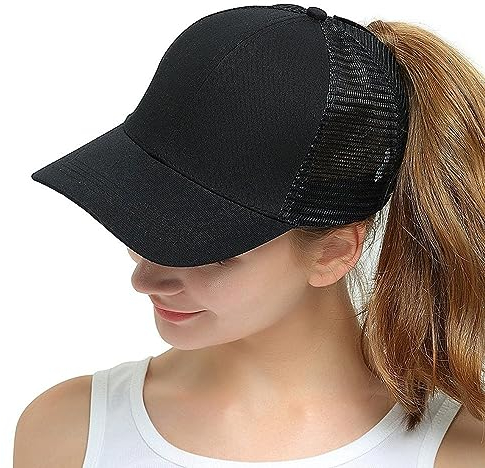 Basecap Damen Kappe Sommer aus Mesh Pferdeschwanz Cap Baseballmütze Schnell Trocknend | Atmungsaktiv | Leichte Sonnenschutz Kappe Verstellbare Baseball Cap Damen Freizeit Kappe