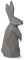 flature Keramik Osterhase Deko Figur - Hasenfigur aus Keramik 28cm hoch als moderne Osterdeko, Dekofigur für Ostern, Frühlingsdeko, als Ostereier Deko, Oster Deko, Geschenk für Frau Kinder (Anthrazit)
