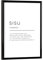 artboxONE Poster mit schwarzem Rahmen 18x13 cm Typografie Sisu Definition - Bild sisu Beautiful Word Definition