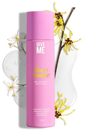 Give Me Cosmetics Witch Hazel Toner for Face, Hydrating, Contains Anti Aging Retinol Hyaluronic Acid, Reduces Fine Lines and Wrinkles, Paraben-Free