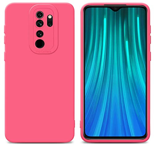 Cadorabo Hülle kompatibel mit Xiaomi RedMi Note 8 PRO Schutzhülle TPU Silikon Case Liquid Design mit Kameraschutz Slim Kratzfest Gummi mit Rundumschutz Case Hülle für Xiaomi RedMi Note 8 PRO in Rot
