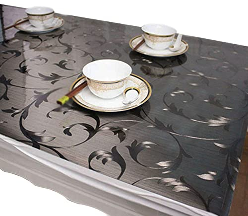 FANIVIN Haushalt Küche PVC Tischdecke Tischmatte Schreibtisch Tischfolie Tischschutz Matte Wasserdicht Braun 60 * 120cm