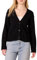 Amazon Essentials Cardigan Corto con Scollo a V dalla vestibilità Comoda Donna, Nero, L