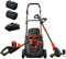 kukumax 3IN1 40V Brushless Tosaerba a Batteria，20V Tagliabordi，20V Tagliasiepi,con 2 Batterie 20V 4.0 Ah e Caricabatterie