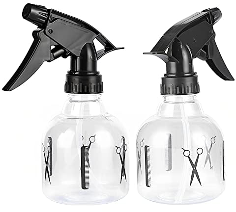 Misting Spray Bottle, 250ml Empty Water Hair Mist Spray Bottle Refillable Trigger Sprayer Plastic Sprays Bottles for Hair Styling Travel Plants-2pcs