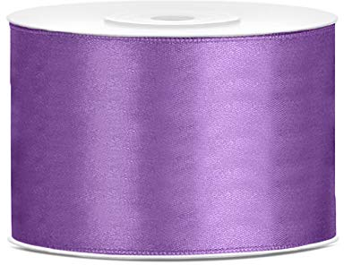 Satinband Geschenkband Schleifenband 3/6/12/25/38/50/100mm x 25m bunt Geburtstag Hochzeit Weihnachten, Farbe:Lavendel, Breite:50mm x 25m