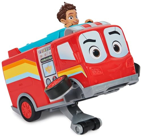 Disney Junior - Unidad DE Rescate - BO Y Flash - Figura de Acción y Camión de Bomberos de Juguete con Luces, Sonidos y Movimientos - 6068771 - Juguetes Niños 3 Años +