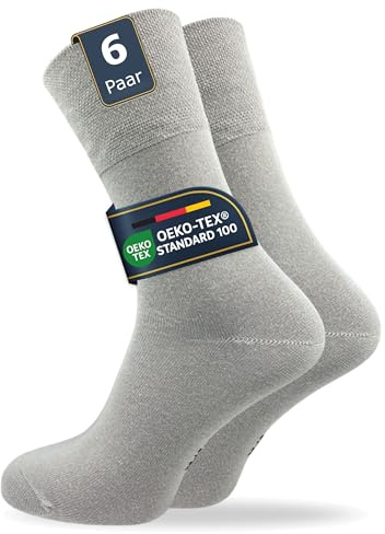 GAWILO Herren Socken (6er-Pack) ohne Gummidruck | extra weiter Komfortbund | Business & Freizeit