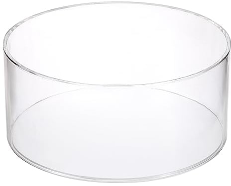 SUMNACON Présentoir à gâteaux en acrylique transparent à remplir, 20 cm, rond cylindrique, présentoir à gâteaux, desserts, fournitures de décoration de fête de mariage