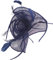 Topkids Accessories Rose Flower Headband Fascinator Hat Hair Fascinator Headband Wedding Fascinators Bridal Hats Ascot Fascinators On Aliceband With Pearl Bead Centre For Women, Ladies, Girls (Navy)
