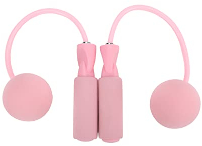 Corda Per Saltare Senza Corda, 360 Corda Per Saltare Per Allenatore di Salto con Impugnatura Morbida E Palla Solida Corde Per Saltare Senza Fili Per Fitness Per Uffici Camere da Letto Salotti(rosa)