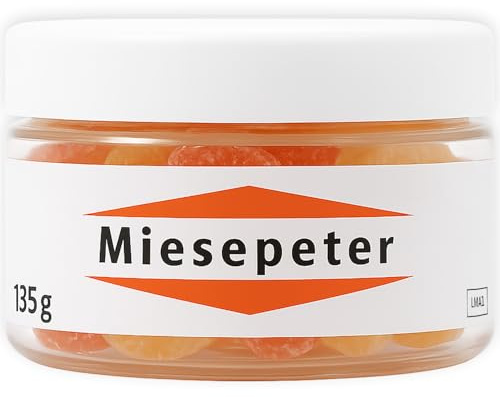 Miesepeter Bonbons - lustige Bonbons gegen schlechte Laune (Orangen-Zitrone, Dose (135g))