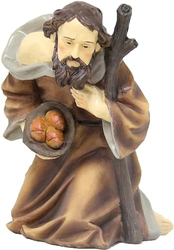 FADEDA Hirte kniend/Höhe:9 cm/handbemalt/detailgetreue Krippen Figuren - Weihnachten Tisch Dekoration Krippe Zubehör
