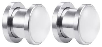 Whoiy 6mm Ohr Plug Silber, 1 Paar Edelstahl Tunnel Ohrring Set Katzenauge Schrauben Tunnel Ohrstöpsel Ohr Piercing Schmuck