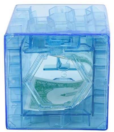 Tadoiooy Money Maze Puzzle Box, Geldlabyrinth Box für Bargeld lustige Labyrinth Geldbox Blau Durchscheinige Geldbox für Bargeldgeschenke Geld Bank Spielzeug für Kinder Erwachsene Geschenke