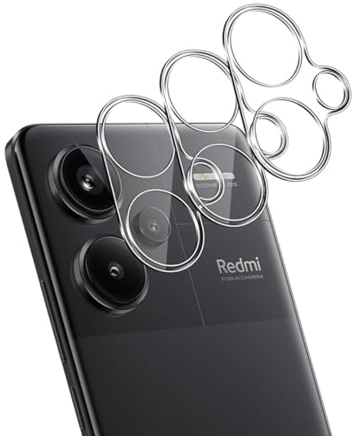Lutree para Xiaomi Redmi Note 13 Pro Plus 5G/Note 13 Pro+ 5G Cristal Templado, 3 Piezas Dureza 9H HD Protector de Lente de Cámara, Sin Burbujas Anti Rasguños Película Protectora -Transparent