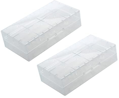 Bcowtte 2X Batteriebox Batterie Case Aufbewahrung Schutzbox Transport-Box Akkubox 18650 CR123A 16340
