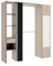 Vente-unique - Dressing avec Rideau et 1 Porte - avec Miroir - L177 cm - Coloris : Naturel et Anthracite - Bertrand