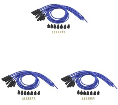 3 set of 8mm HT Leads Blue Silicone Ignition Leads for 6 Cylinder Ignition Parts