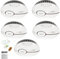 Rauchmelder, Feuermelder Rauchdetektor mit LED-Anzeige, austauschbare Batterie, entspricht dem Standard EN14604, akustischer und optischer Alarm mit für Zuhause (Stand-Alone 5er Pack)