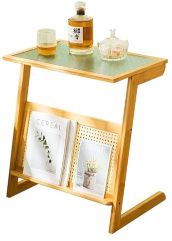 LYECYGJL Couchtisch Beistelltisch Kleiner Couchtisch Nachttisch Sofa Beistelltisch Schrank Glas Kleines Haus Quadratischer Couchtisch Ecktisch Mitteltische