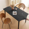 Mateju Rectangulaire Nappe avec Bord Élastique, Nappe de Table Imperméable Essuyable Anti-Taches Nappe Bord Ajustable pour Cuisine Jardin Restaurants (Anthracite,90x140cm)