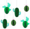Bliceon 6Pcs Cactus Hanging Decorations - Honeycomb Fiesta Decor for Mexican Theme Parties, Birthdays, Classrooms & Holidays - Centerpieces in Green