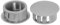 PATIKIL Bouchons de Trou en Plastique, 50 Pcs 20mm(13/16) Bouchon de Trou de Pare-Chocs à Vis de Type Encliquetage pour Trous Ronds, Couvercles de Trou Rond pour Meuble de Cuisine, Gris