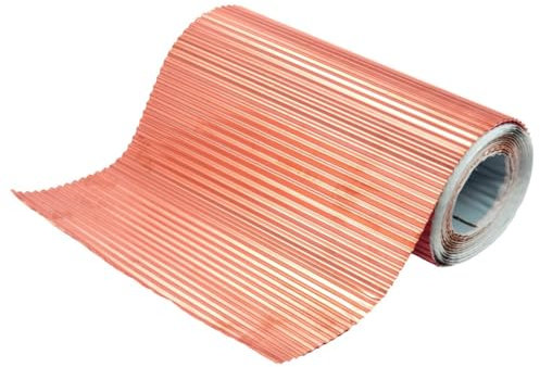 KAUFDACH Alles für dein Dach Selbstklebendes Kupferband Anti-Moos – Kamin- und Wandanschlussband 2D Struktur