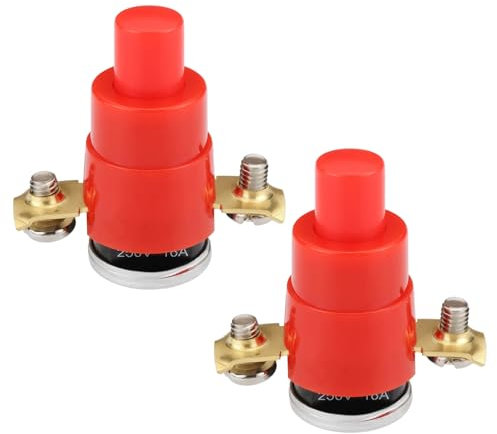 YINETTECH 2 Stück 56°C 250V 16A Thermoschalter Selbstrückstellender Thermoschutzschalter Geeignet Zum Austausch von Kabeltrommeln Kabeltrommel Leistungsschalter