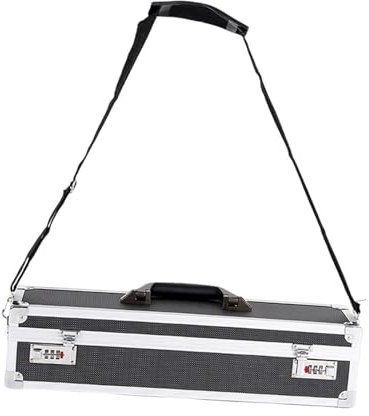 ＡＷＨＡＯ Kochmesser-Etui, Aufbewahrungskoffer, Aluminiumrahmen mit Fächern, abschließbare Aufbewahrungsbox, Messerhalter, Schlossbox für Kochkurse