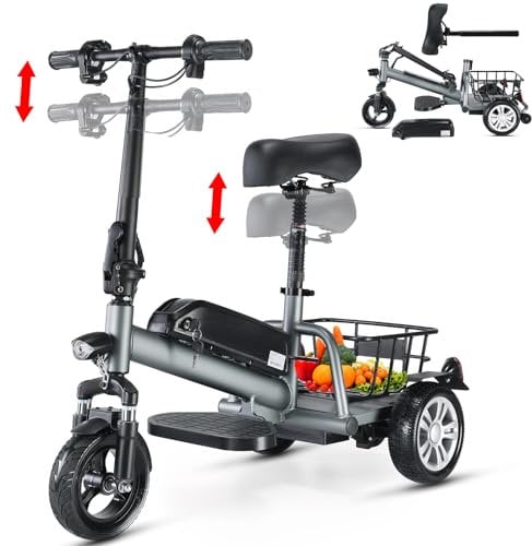 [2025] WEYRAL Neuer Elektromobil Klappbar, Doppelte Vorderräder Elektromobile für Senioren, Automatische Geschwindigkeitsregelung, 15km/h Seniorenmobil Klappbar