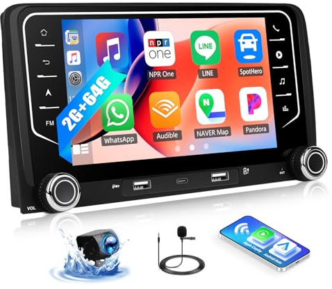 SIXWIN Upgrade 2G+64G Android Car Radio for Audi A3 S3 RS3 7 inch Touch Screen with CarPlay Android Auto Backup Camera Weather Forecast 53UI Network Radio Mirror Link Bluetooth FM GPS Navigation WiFi