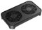 Kissmii Z-X4 - Base di raffreddamento per router con doppio ventilatore, connettore di alimentazione USB e supporto per dissipatore di da 140 mm, per raffreddare l'host