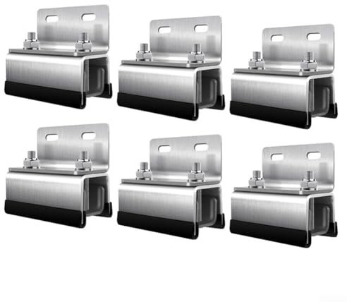 Juego de soportes fotovoltaicos para cajas de techo de RV y yate, acero inoxidable (6 piezas)