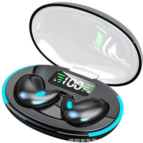 Micool Invisible Sleep Wireless Earphone, Ipx5 Waterproof Bluetooth Earbuds, Lightweight Sleep Headphones Bluetooth 5.3, Painless Invisible Earphones for Sensitive Sleeper, Long Battery Life